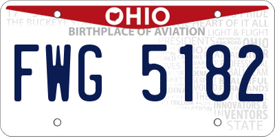 OH license plate FWG5182