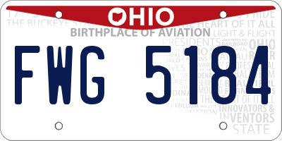 OH license plate FWG5184