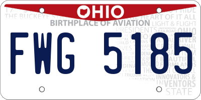 OH license plate FWG5185