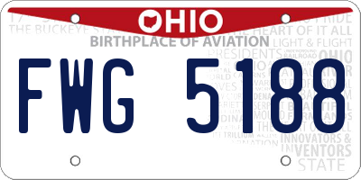 OH license plate FWG5188