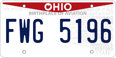 OH license plate FWG5196