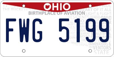 OH license plate FWG5199