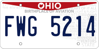 OH license plate FWG5214
