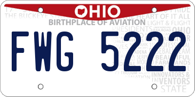 OH license plate FWG5222
