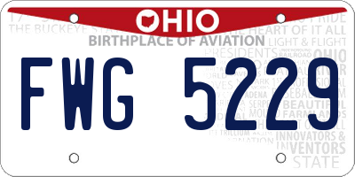 OH license plate FWG5229
