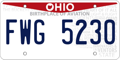 OH license plate FWG5230