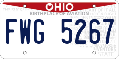 OH license plate FWG5267