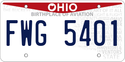 OH license plate FWG5401