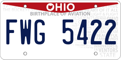 OH license plate FWG5422