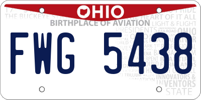 OH license plate FWG5438