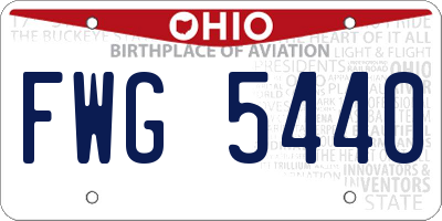 OH license plate FWG5440