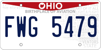 OH license plate FWG5479