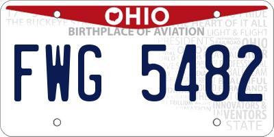OH license plate FWG5482