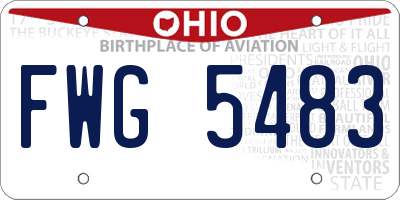 OH license plate FWG5483