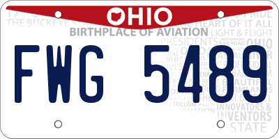 OH license plate FWG5489