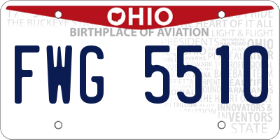 OH license plate FWG5510