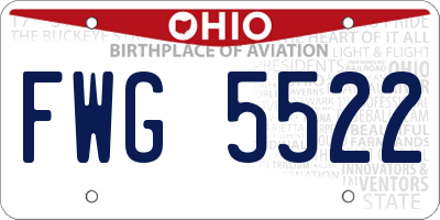 OH license plate FWG5522