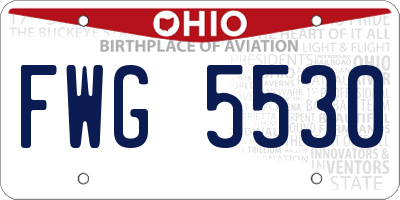 OH license plate FWG5530