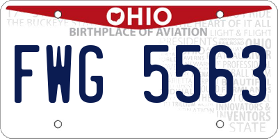 OH license plate FWG5563