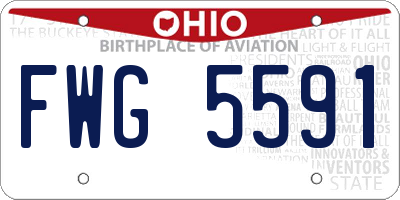 OH license plate FWG5591