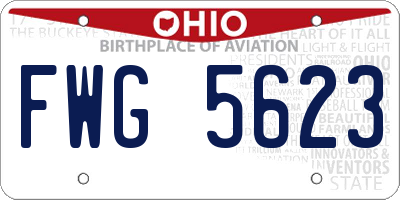 OH license plate FWG5623