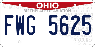 OH license plate FWG5625