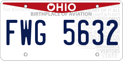 OH license plate FWG5632