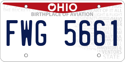 OH license plate FWG5661