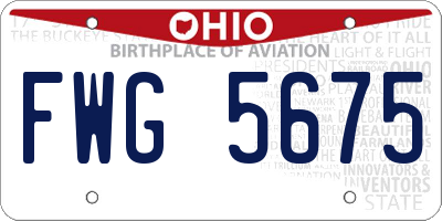 OH license plate FWG5675