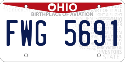 OH license plate FWG5691