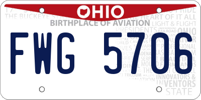 OH license plate FWG5706