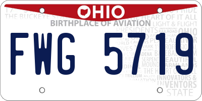 OH license plate FWG5719