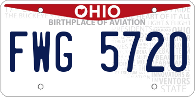 OH license plate FWG5720