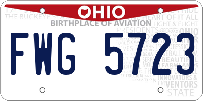 OH license plate FWG5723