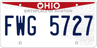 OH license plate FWG5727