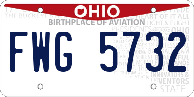 OH license plate FWG5732