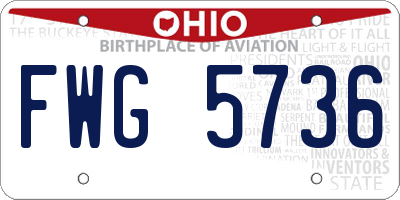 OH license plate FWG5736