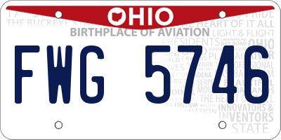 OH license plate FWG5746