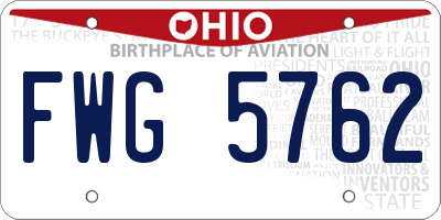 OH license plate FWG5762