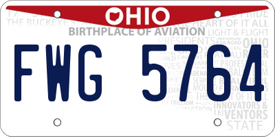 OH license plate FWG5764