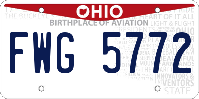 OH license plate FWG5772