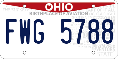OH license plate FWG5788