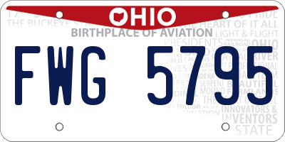 OH license plate FWG5795