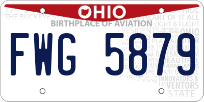 OH license plate FWG5879