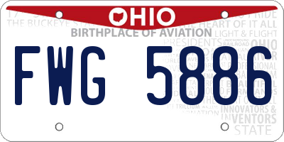 OH license plate FWG5886