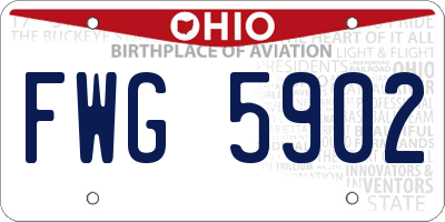 OH license plate FWG5902