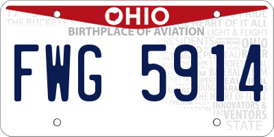 OH license plate FWG5914