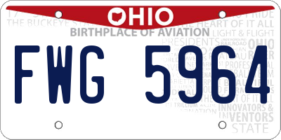 OH license plate FWG5964
