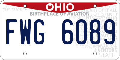 OH license plate FWG6089
