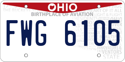 OH license plate FWG6105